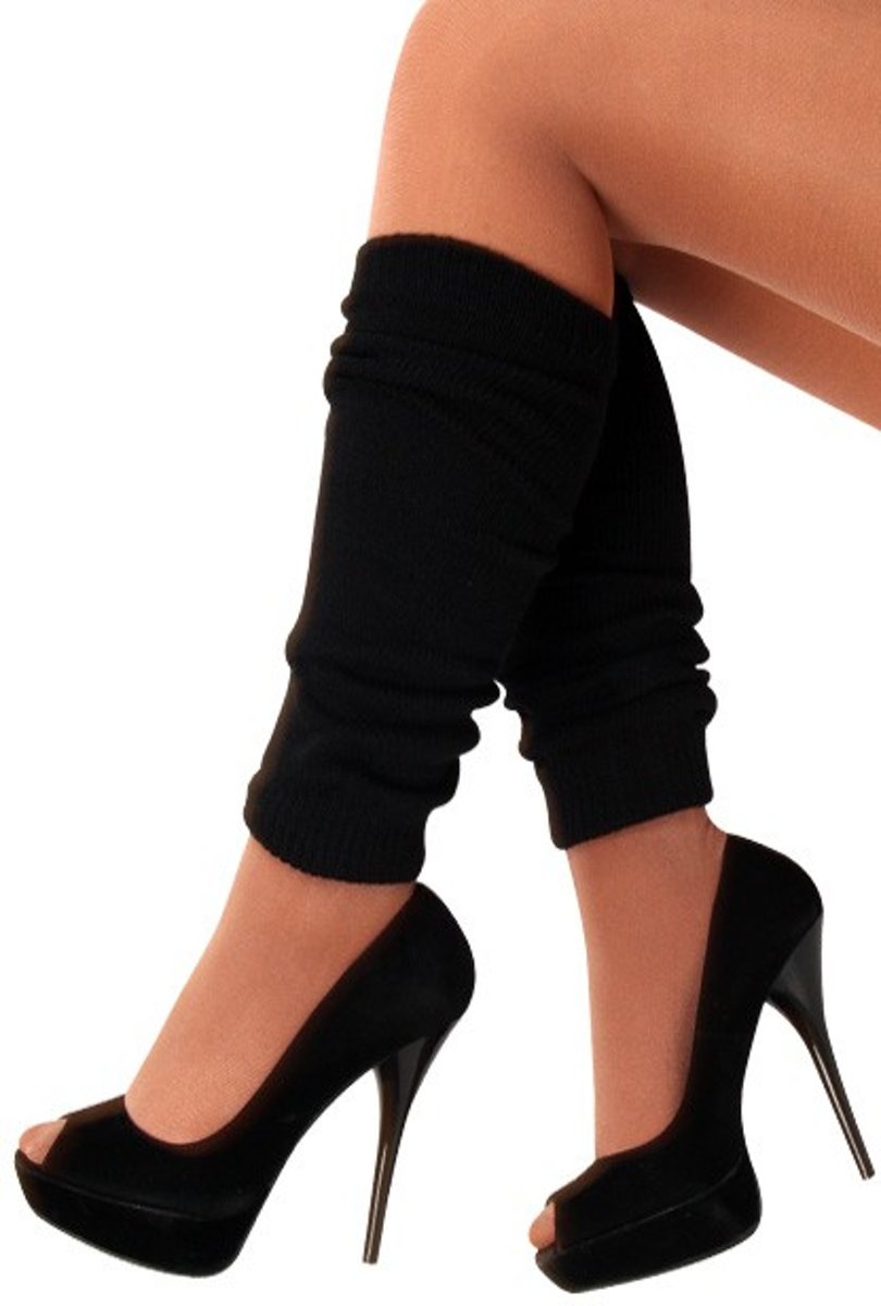 5x Paar Beenwarmers zwart