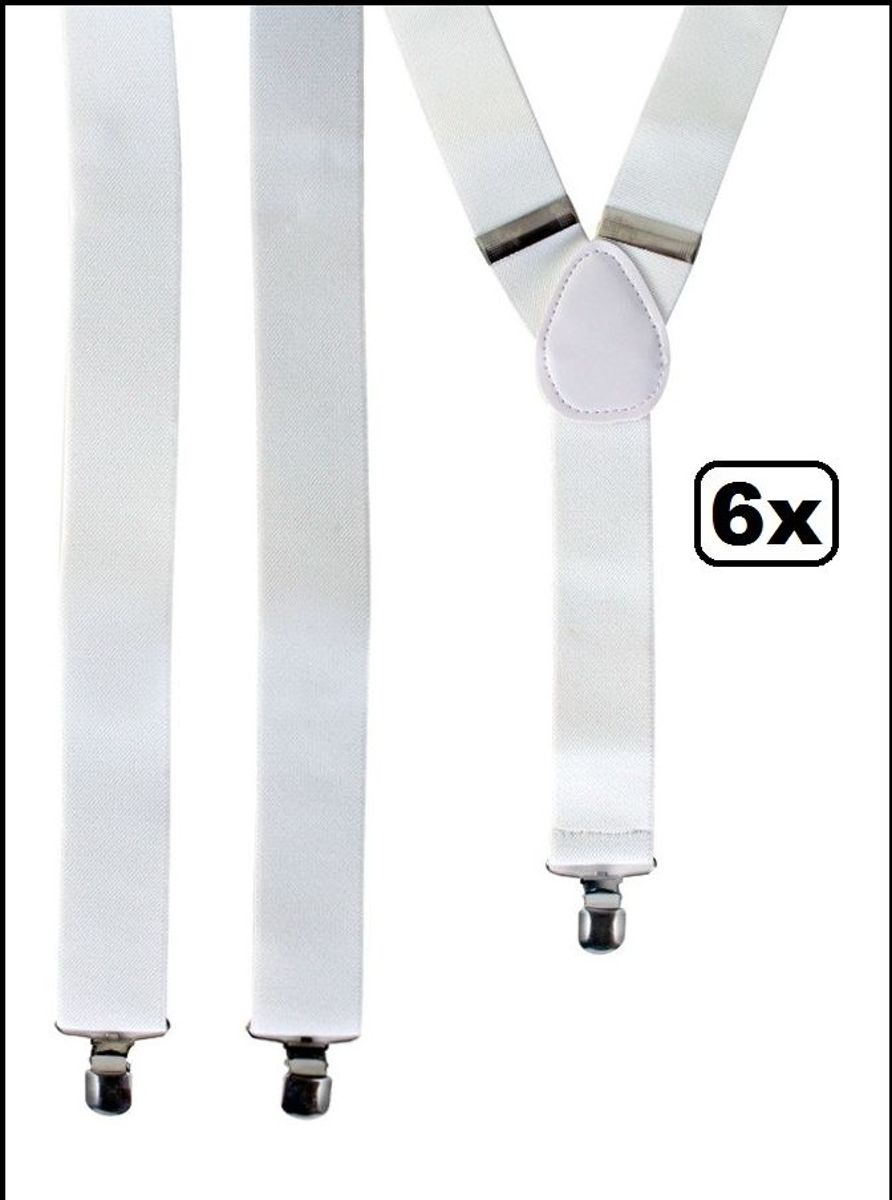 6x Bretel wit