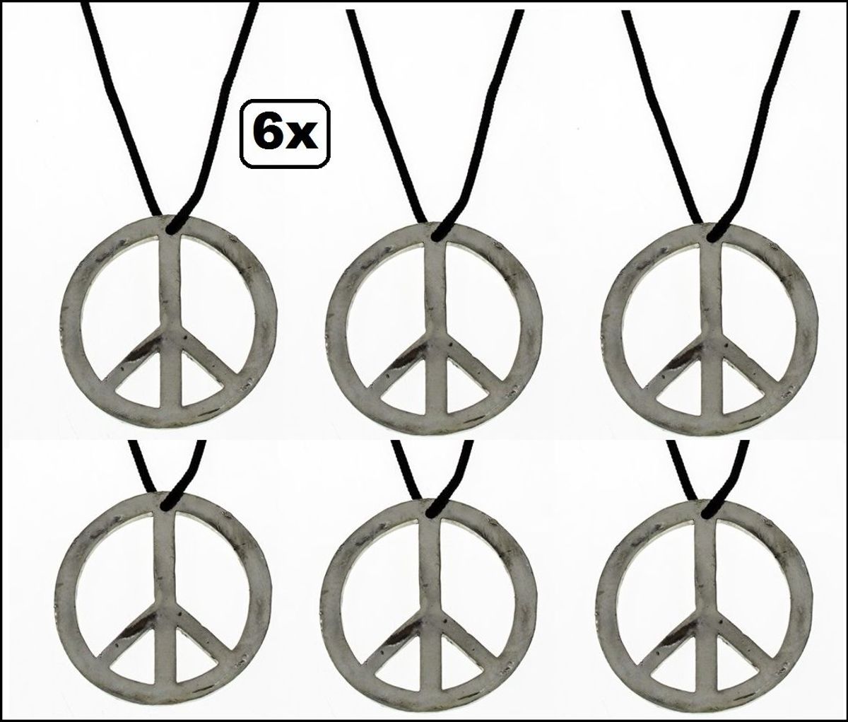 6x   Jumbo peace 8,5 cm doorsnee
