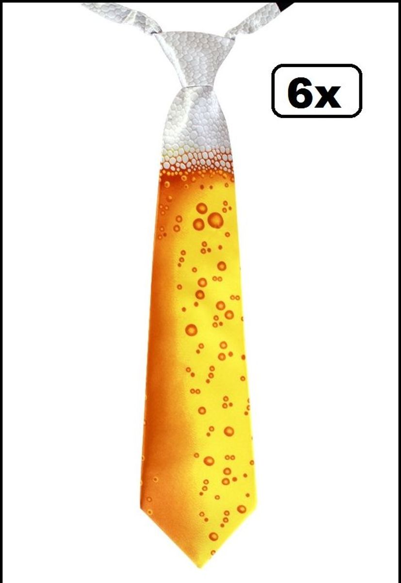 6x Stropdas bier