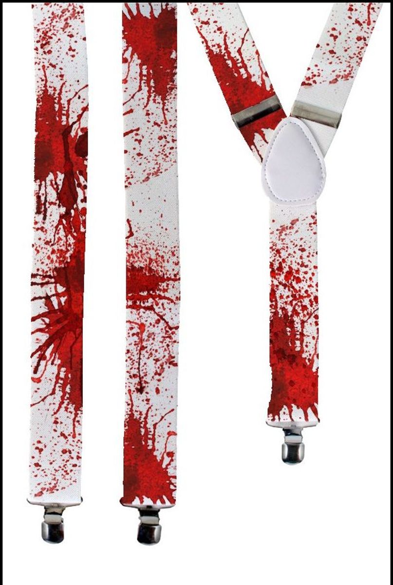 Bretel horror wit met bloed