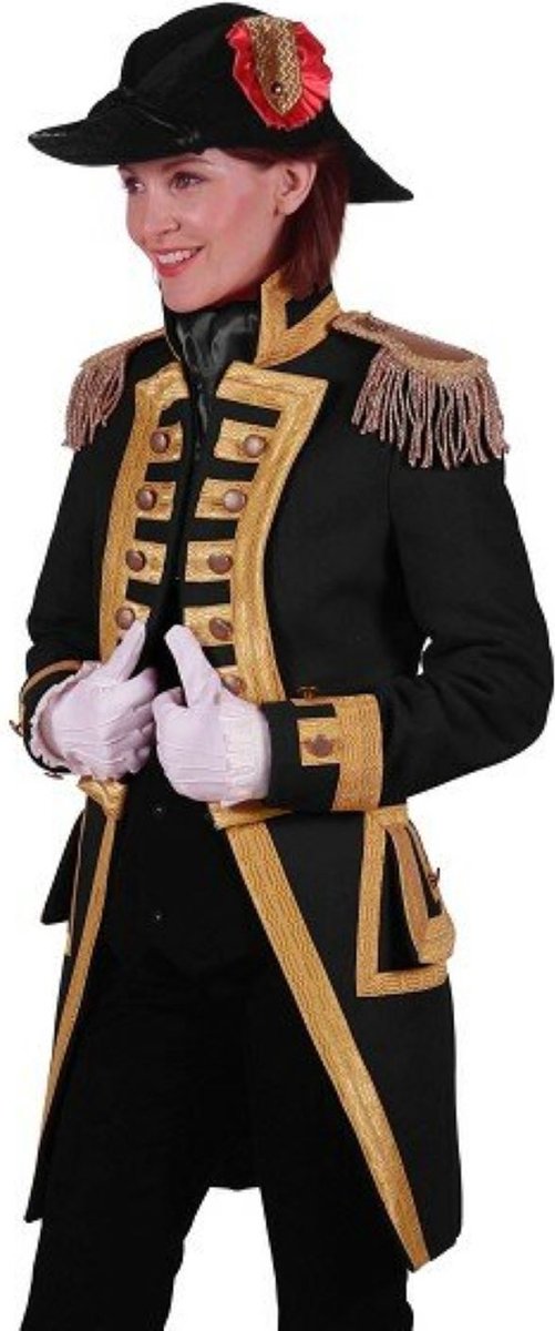 Carnavalsjas Dames - Nelson - Carnaval - Oeteldonk - Zwart - Lang Model - Maat XL