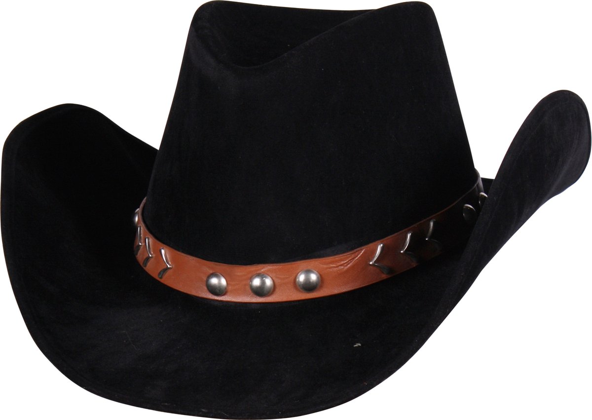 Cowboyhoed Ames - Cowboy - Dames En Heren - Een Stuk - One Size - Zwart