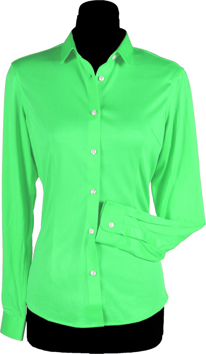 Disco Blouse Dames - Dames Blouse - Hippie Blouse - Disco Blouse - Neon Groen - Maat XXL