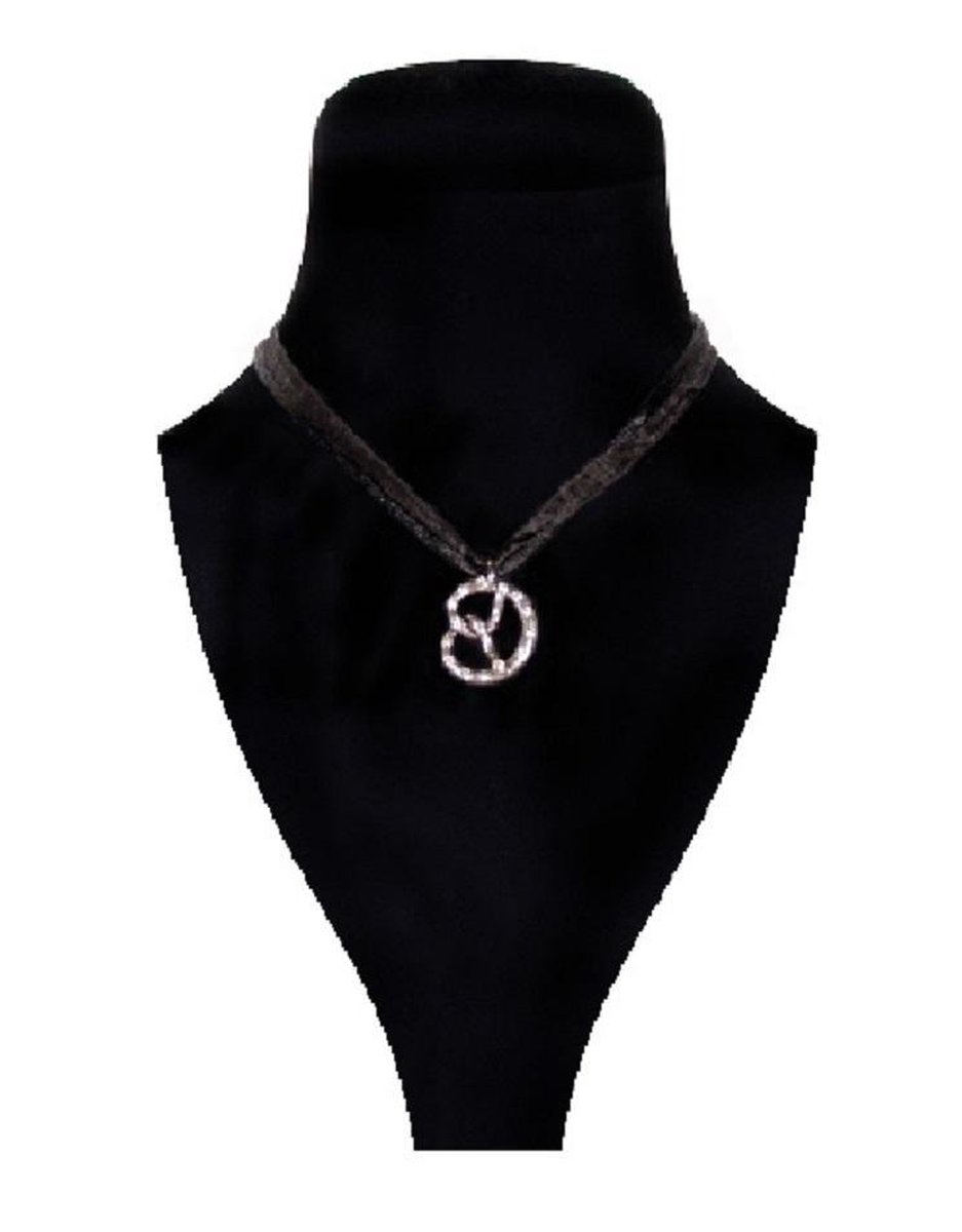 Halsketting Brezel, Zilver, Ketting