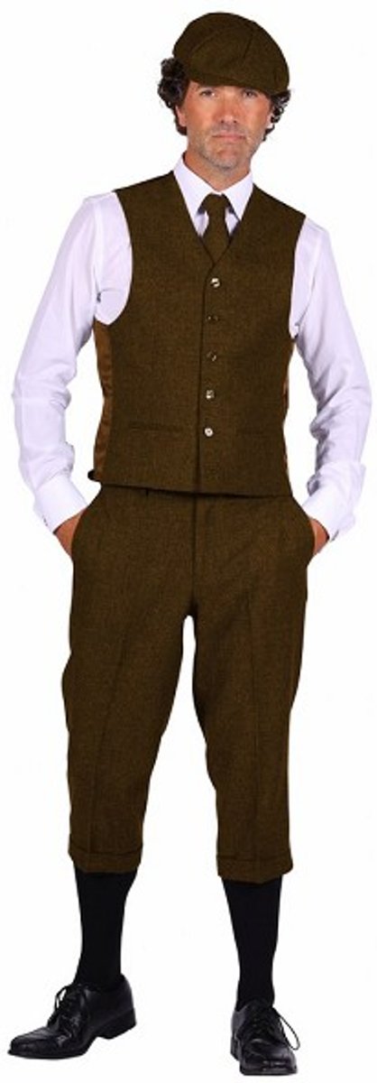 Peaky Blinders heren kniebroek, bruin maat 50