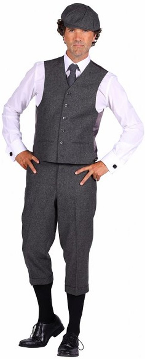 Peaky Blinders heren kniebroek, grijs maat 46