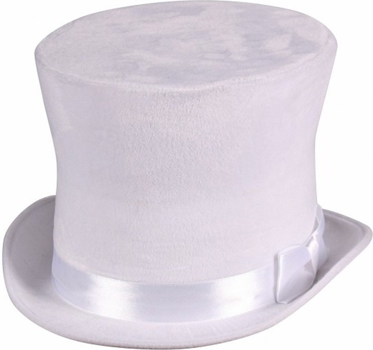 Witte hoge hoed - Luxe Velours