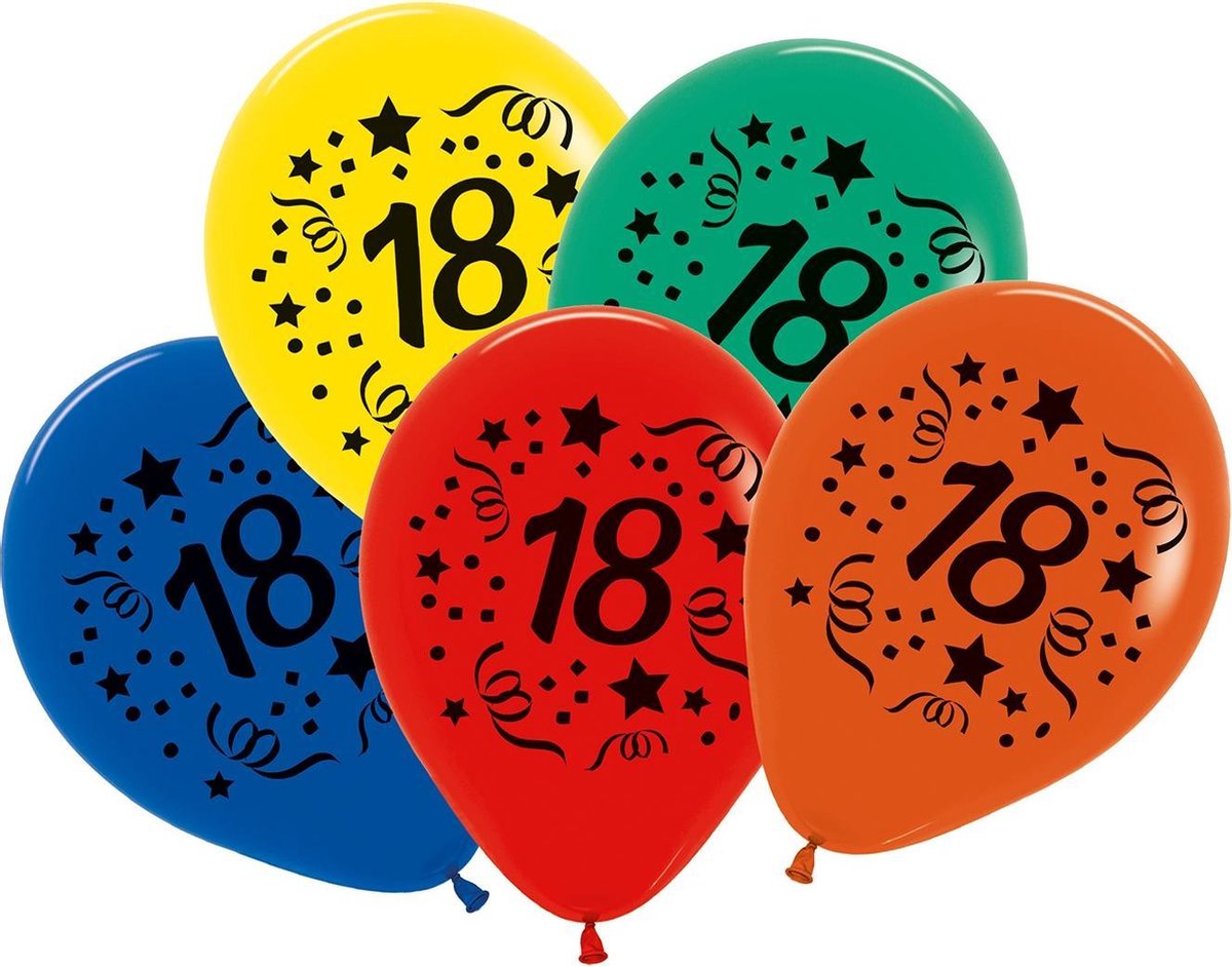 Tib Ballonnen Cijfer 18 30 Cm Latex 7 Stuks