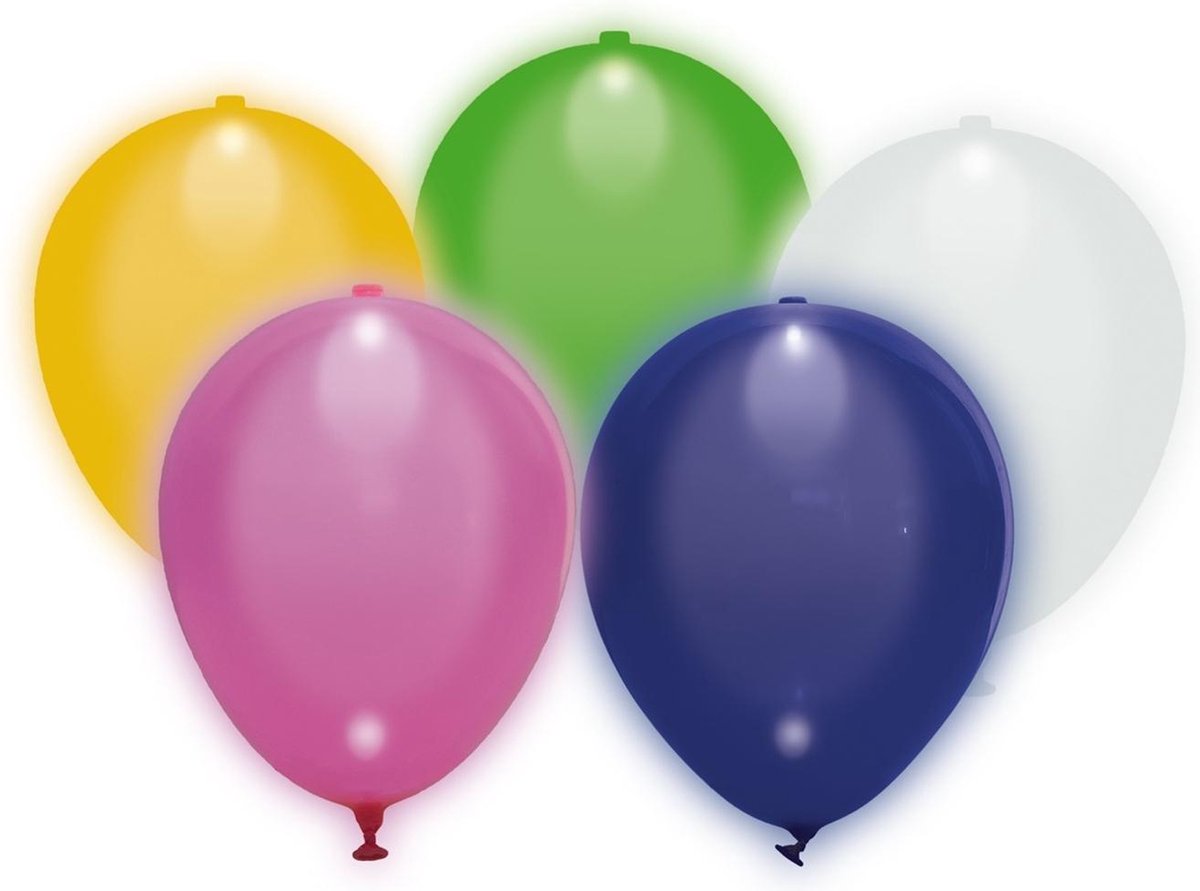 Tib Ballonnen Lightning Led 23 Cm Latex 5 Stuks
