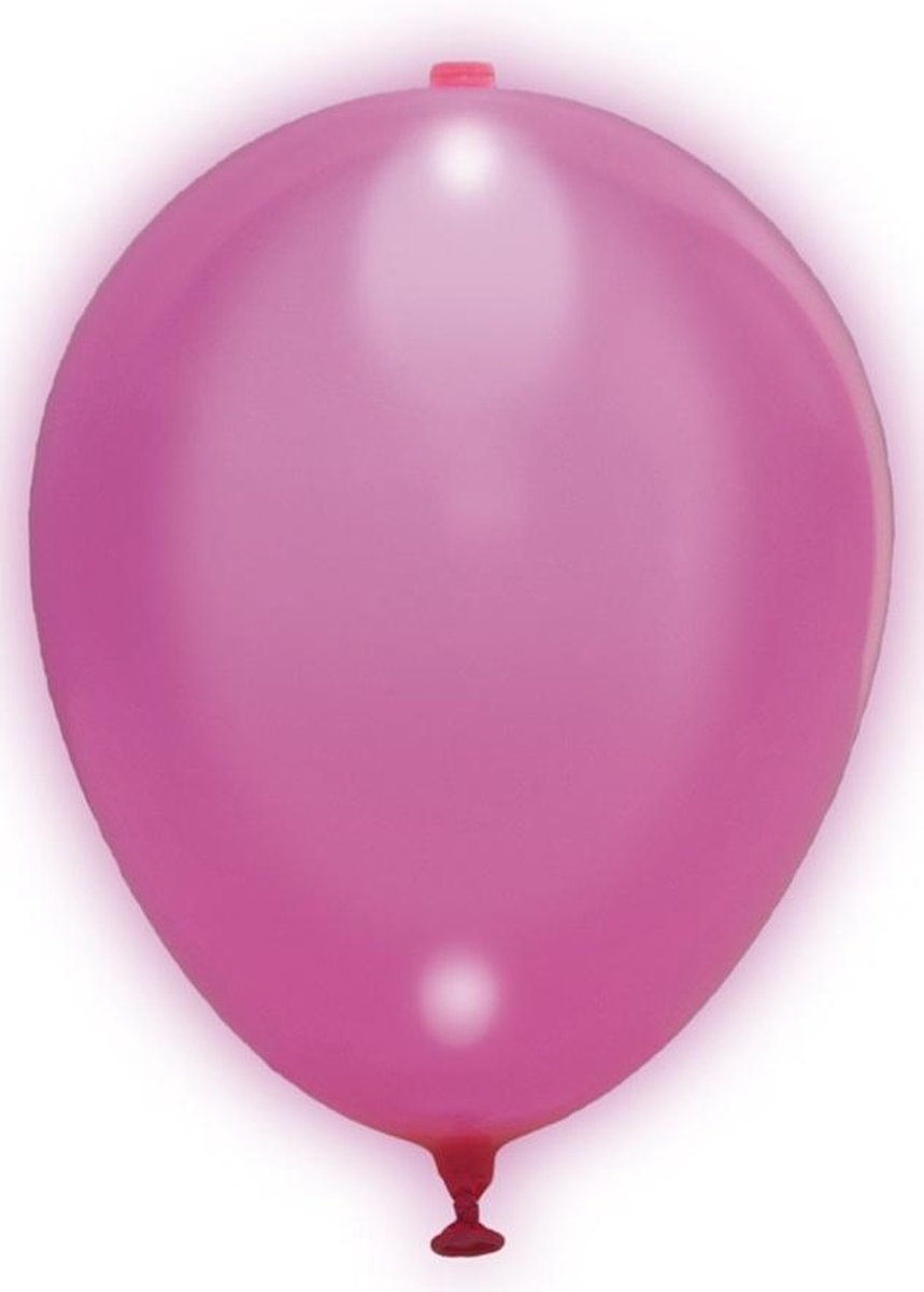 Tib Ballonnen Lightning Led 23 Cm Latex Roze 5 Stuks