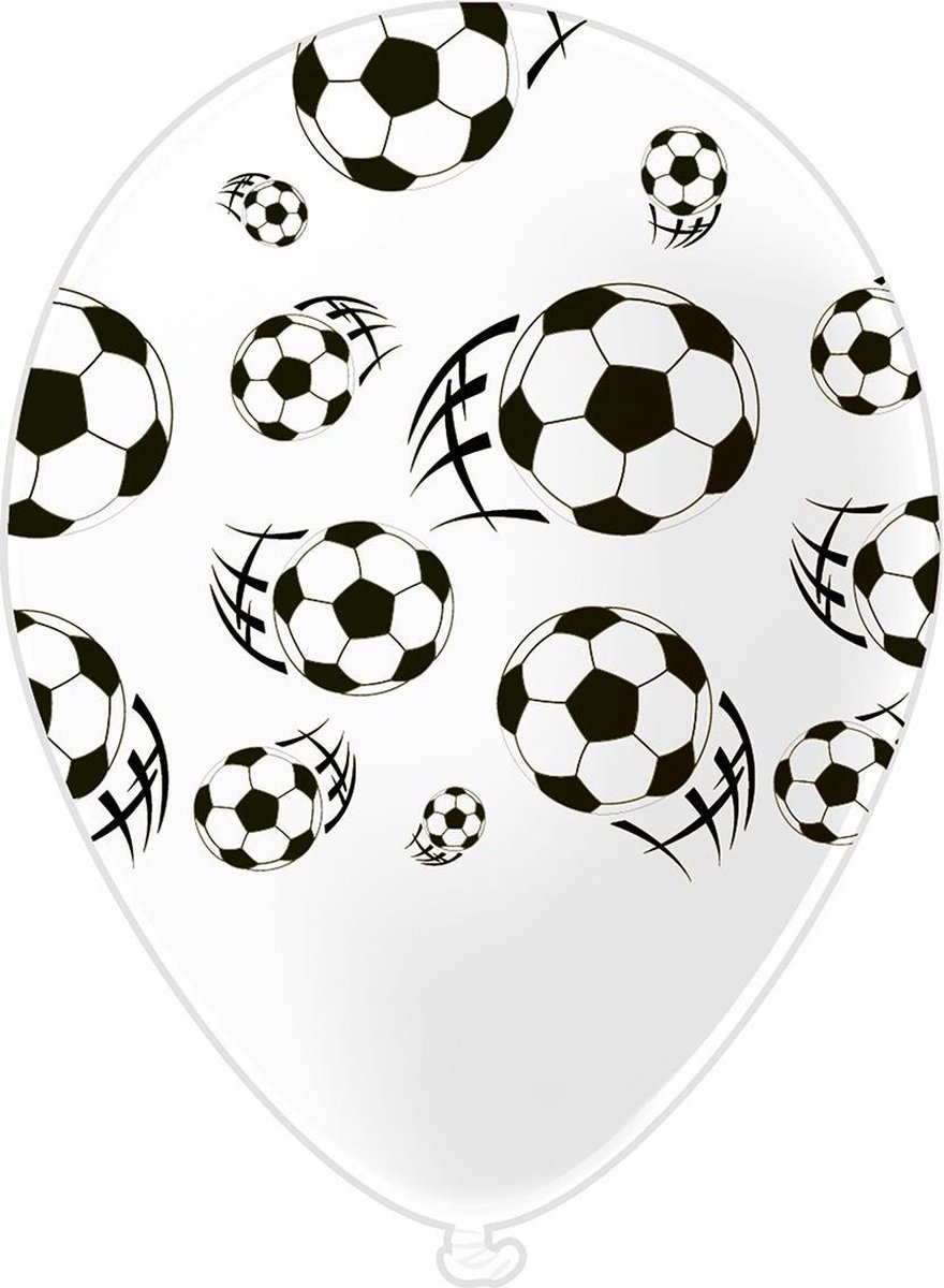 Tib Ballonnen Soccer 30 Cm Latex Wit 5 Stuks