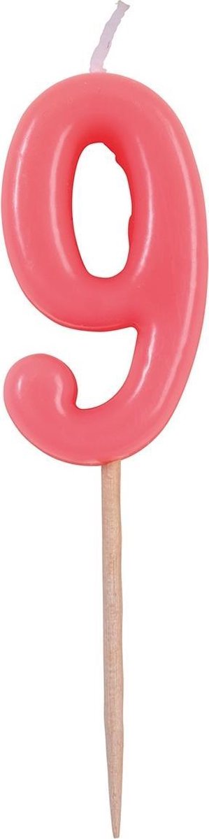 Tib Cijferkaars 9 4,5 Cm Wax Roze