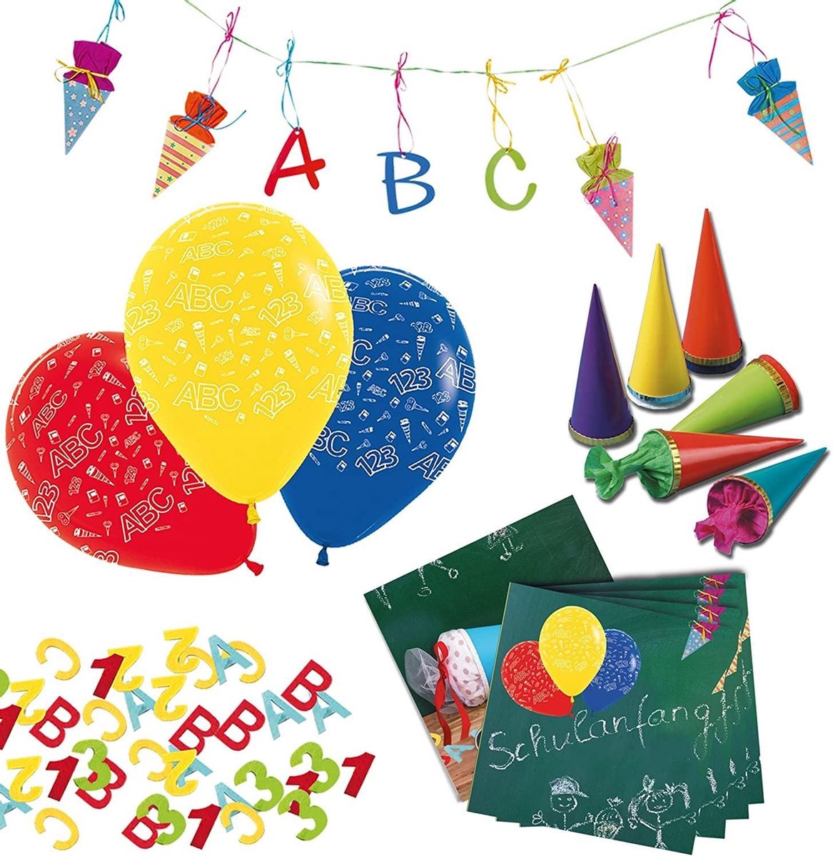 Tib Feestpakket Abc Junior 30 X 10 Cm Papier 56-delig