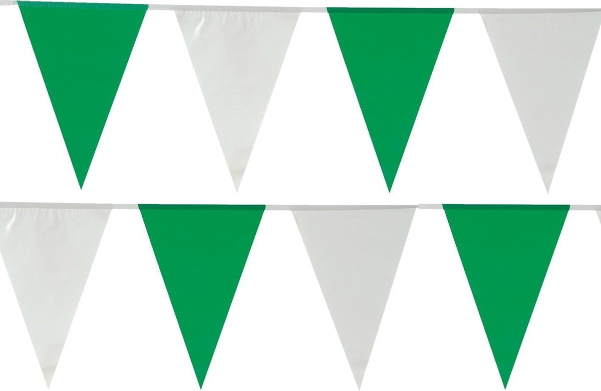 Tib Vlaggenlijn 10 Meter Polyetheen Wit/groen