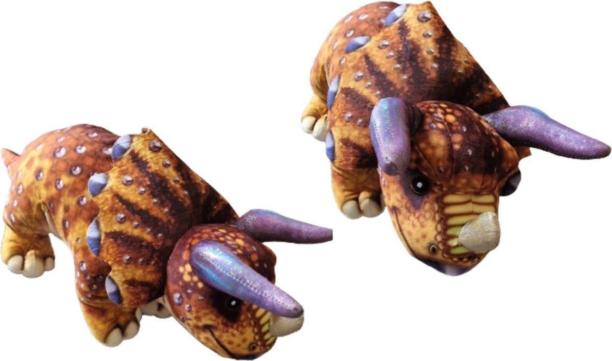 Dino pluche knuffel 40 cm bruin