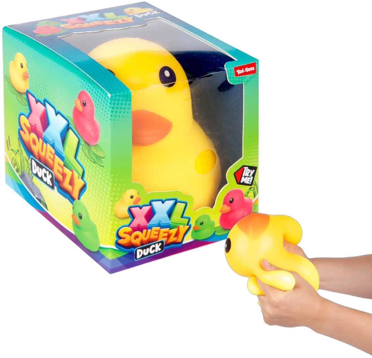 Squeezy XXL eend 15 cm - Fidget - Stressbal