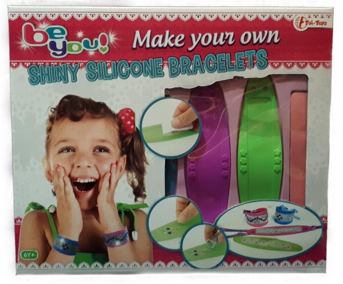 Toi Toys - Be You - Make Your Own Shiny Silicone Bracelets - Maak zelf armbanden - Meisjes -