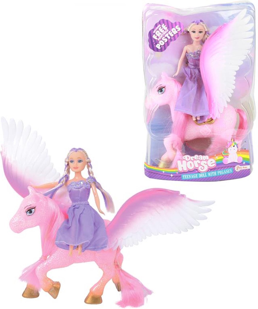 Toi Toys Tienerpop 15cm met pegasus