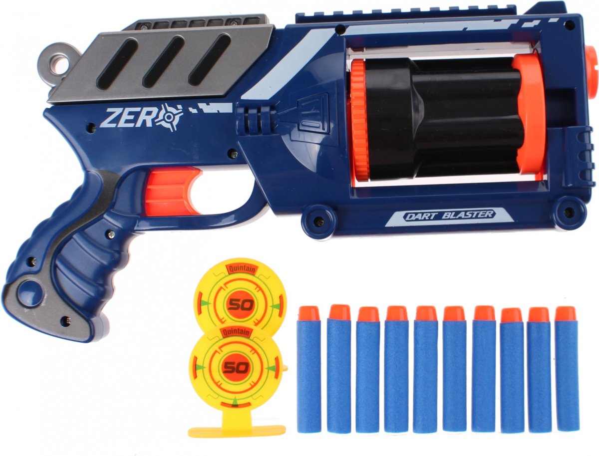 Toi-toys Air Blaster Foamgeweer Met Kogels Blauw 30 Cm