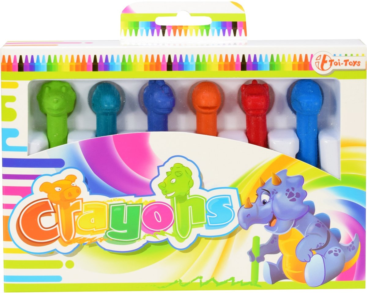 Toi-toys Dino Krijtjes 6-delig