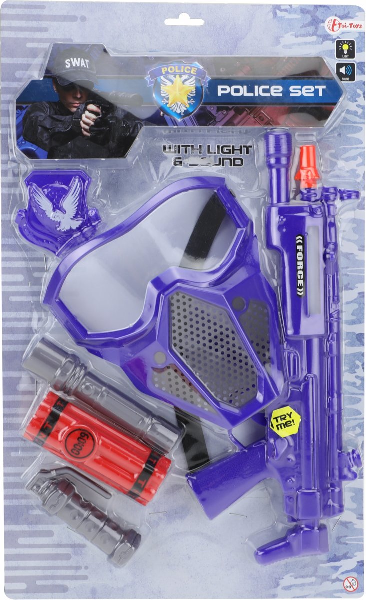 Toi-toys Politie-set Blauw 6-delig 42 Cm