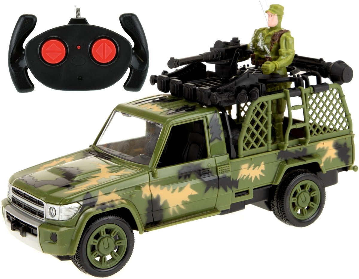 Toi-toys Rc Army Legerjeep Met Soldaat 25 Cm Legergroen