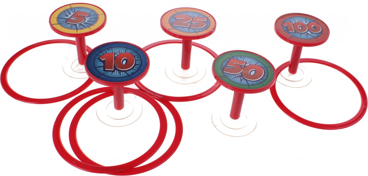 Toi-toys Ringwerpspel 5-delig Rood