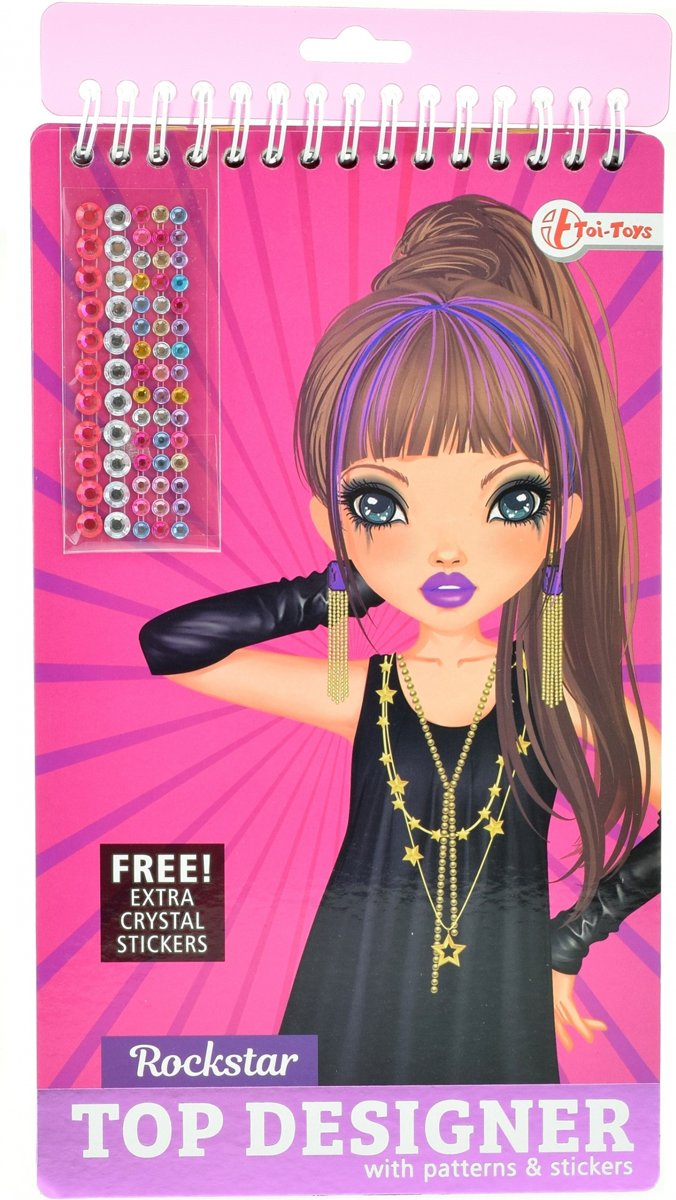 Toi-toys Schetsboek Rockstar Met Stickers 26 Cm