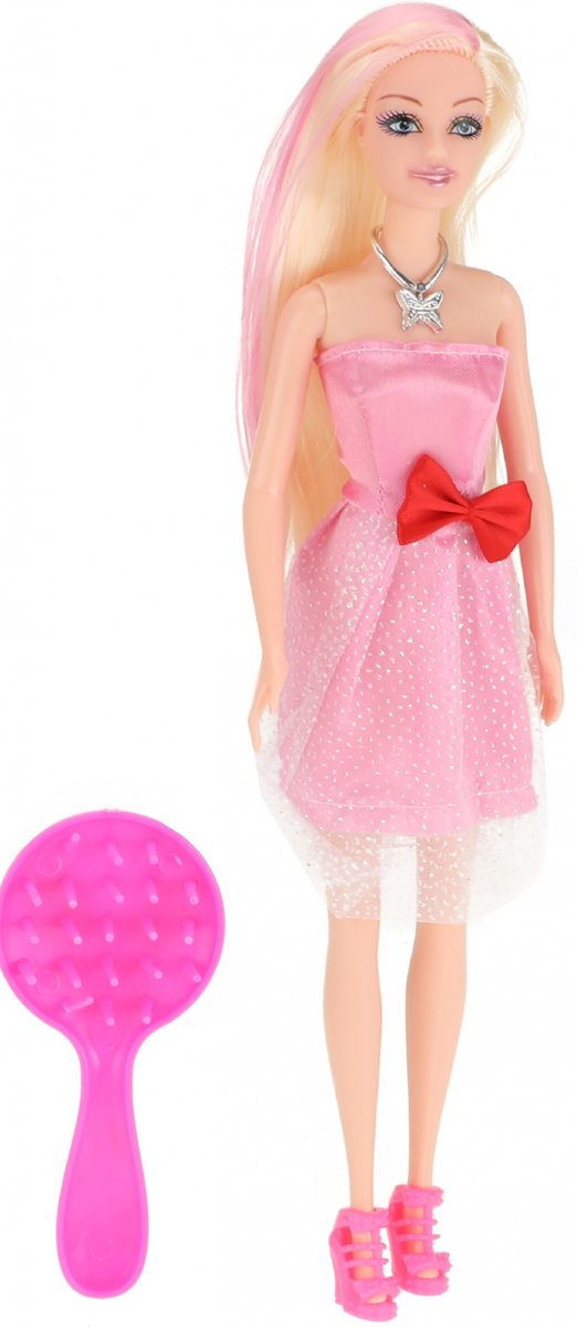 Toi-toys Tienerpop Lauren Lang Haar Met Roze Pluk 29 Cm