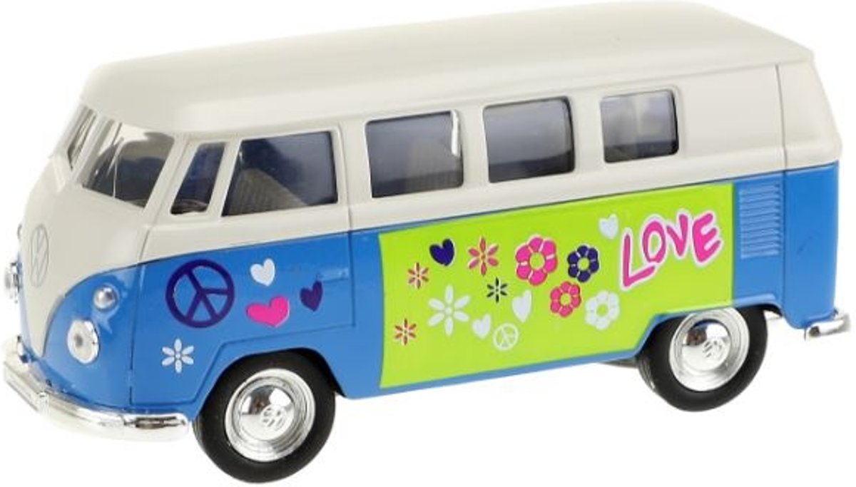 Toi-toys Welly Volkswagen Bus Blauw 10,5 Cm