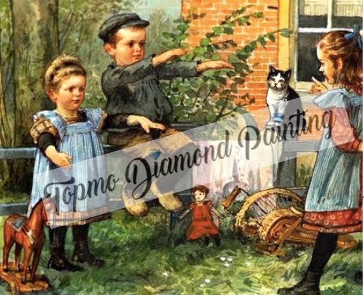 TOPMO -  Ot en Sien 2- 40X50CM- Diamond painting pakket - HQ Diamond Painting - VOLLEDIG dekkend - Diamant Schilderen - voor Volwassenen – ROND- Diamond DOTZ