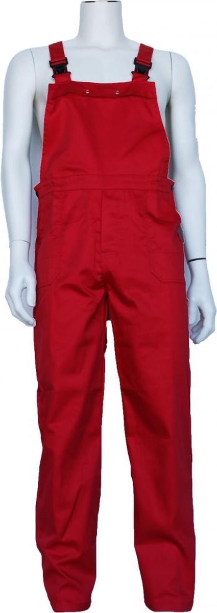 Top Rock Tuinoverall volw TB6535-009 poly/katoen - Rood - 52