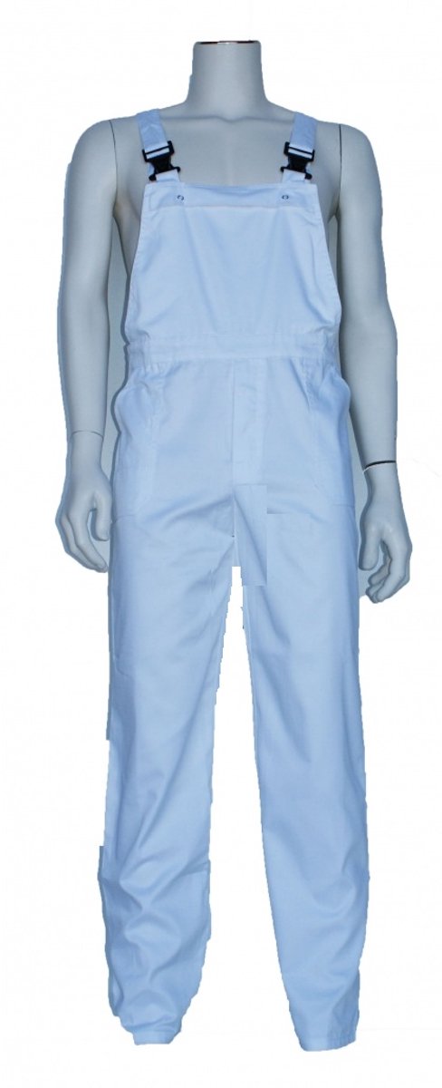 Top Rock Tuinoverall volw TB6535-009 poly/katoen - Wit - 50