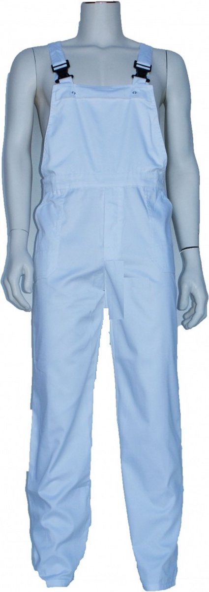 Top Rock Tuinoverall volw TB6535-009 poly/katoen - Wit - 54