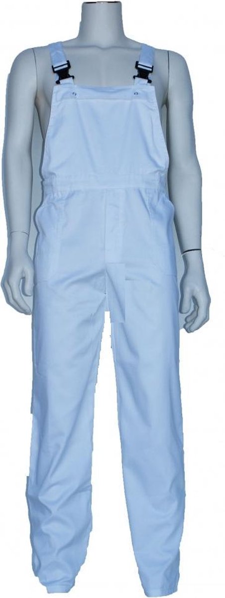 Tuinbroek voor volwassenen wit