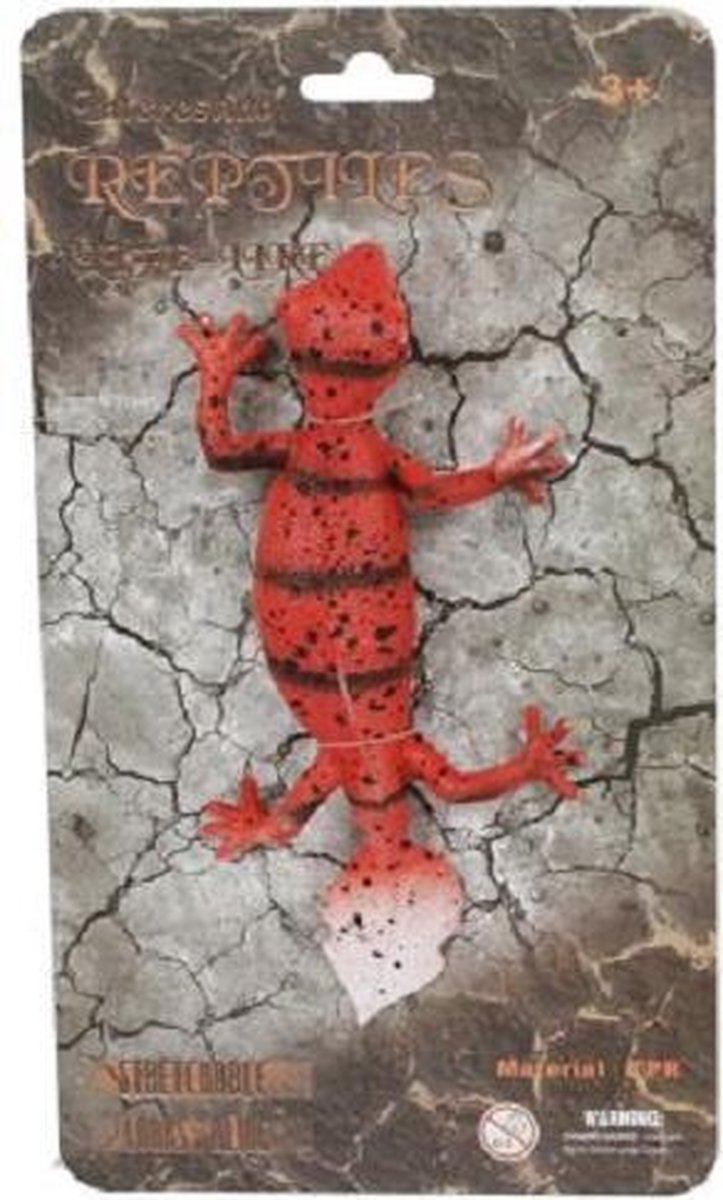 Toys Amsterdam Elastisch Reptiel Stretch 20 Cm Rood