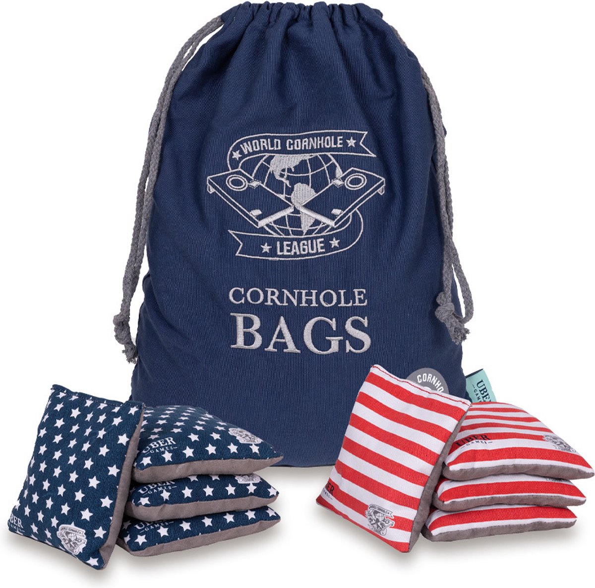 World Cornhole League Cornhole Bean Bags - 4 Stars & 4 Stripes