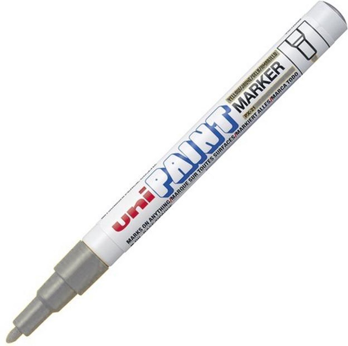 Uni Paint PX-21 Paint Marker - Grijze verfstift met 0.8 – 1.2 mm punt