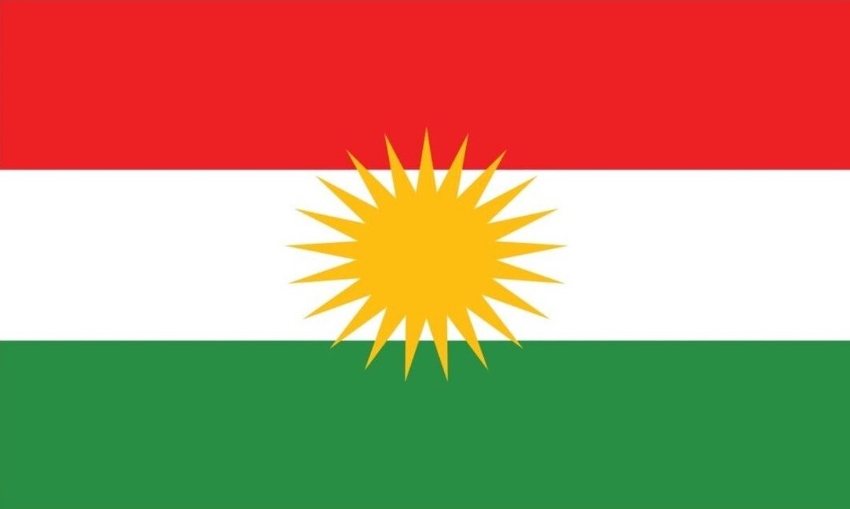 Koerdische Vlag 150x90 cm