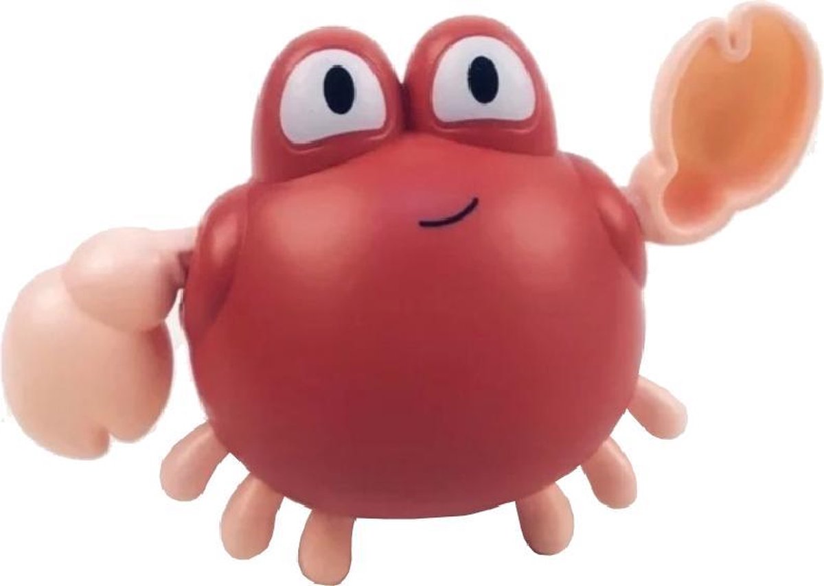 Badspeeltje Krab - Opwindbaar Badspeelgoed - Speelgoed voor in Bad - Rood - Vanaf 1 jaar