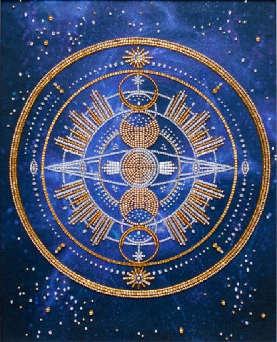 BORDUURPAKKET met kralen/parels - Compass for good Luck - Kompas voor geluk - VDV