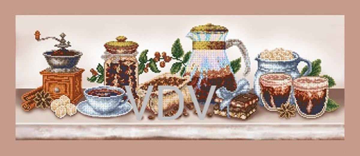 Borduurpakket - KRALEN BORDUURPAKKET - Coffee Boom - 1417 - VDV