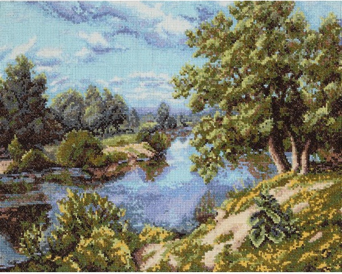 Borduurpakket met DMC garens - VDV - Summer - Zomer - telpatroon om zelf te borduren