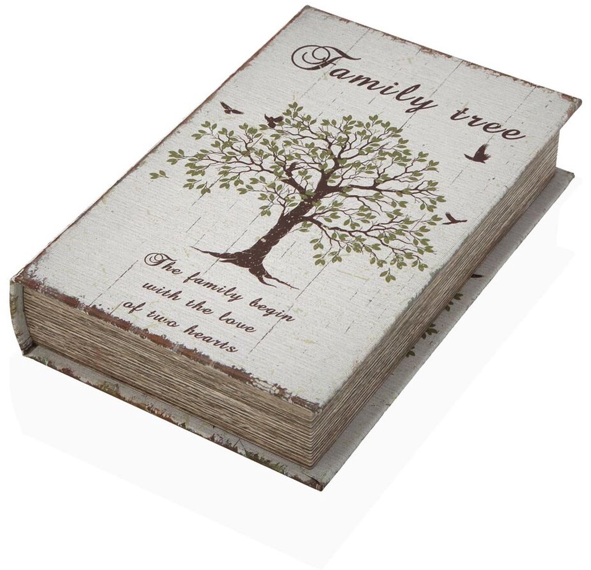 Decoratieve Doos Versa Canvas Hout MDF Boomstructuur Boek