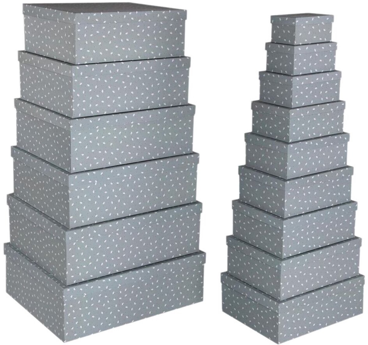 Set decoratieve dozen Versa Grijs Karton Blommor (15 Onderdelen)