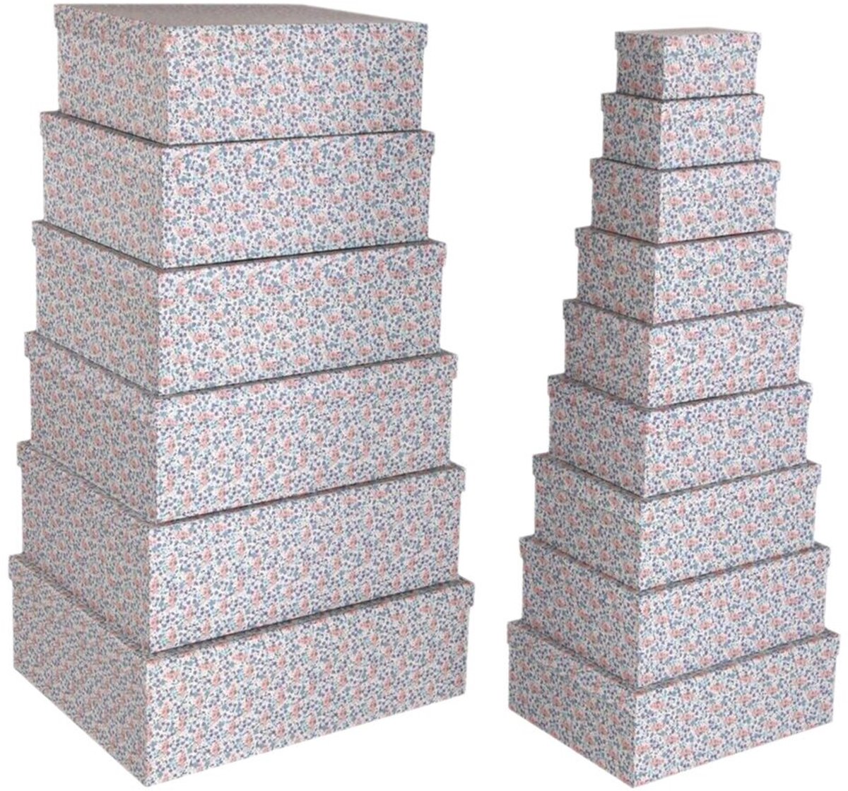 Set decoratieve dozen Versa Roze Karton Blommor (15 Onderdelen)