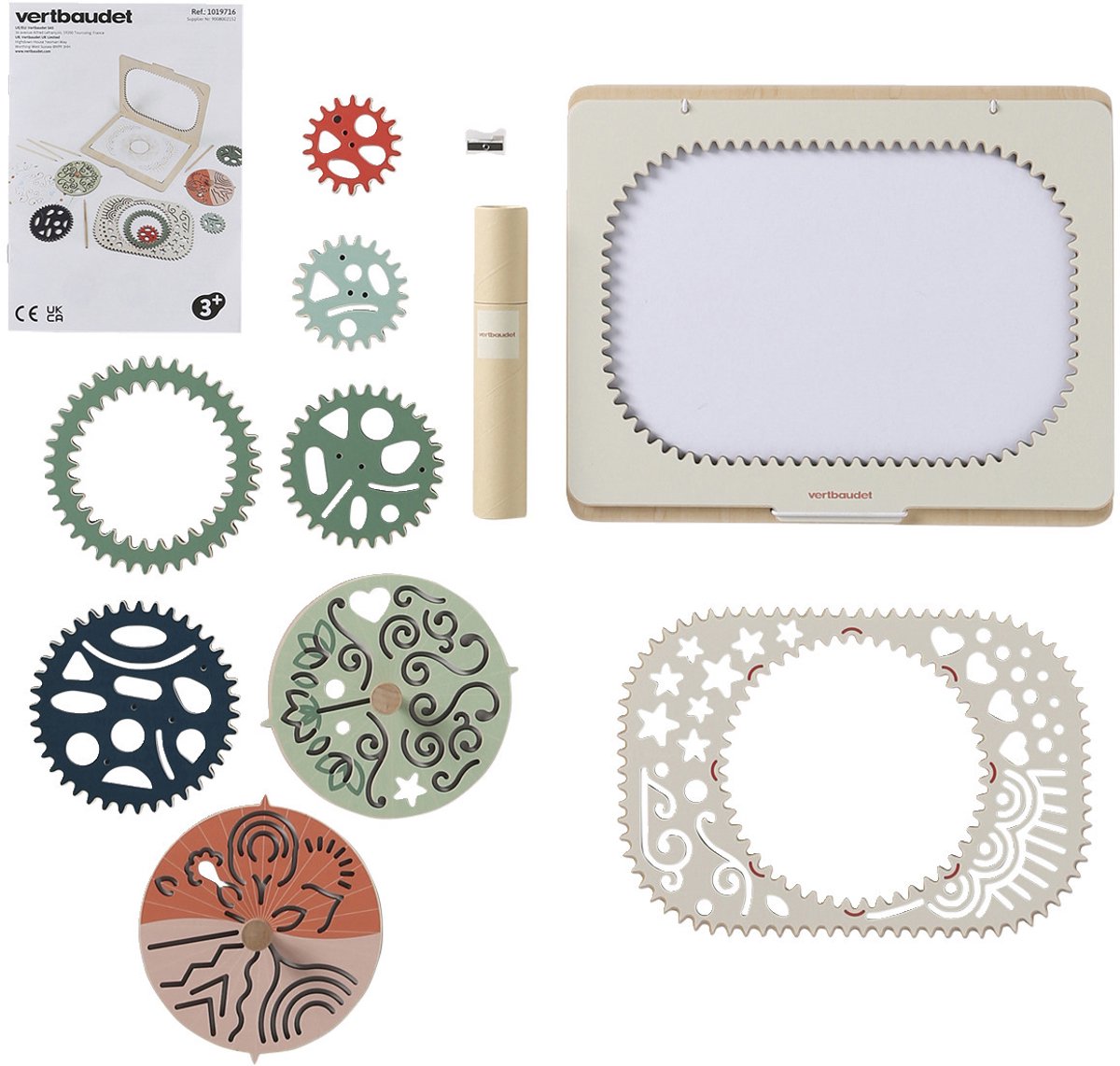 Vertbaudet Creatieve koffer met spiralen en mandalas in FSC®-hout