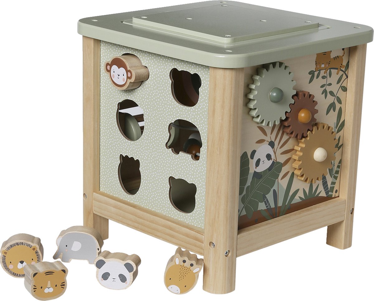 Vertbaudet Grote houten activiteitenkubus