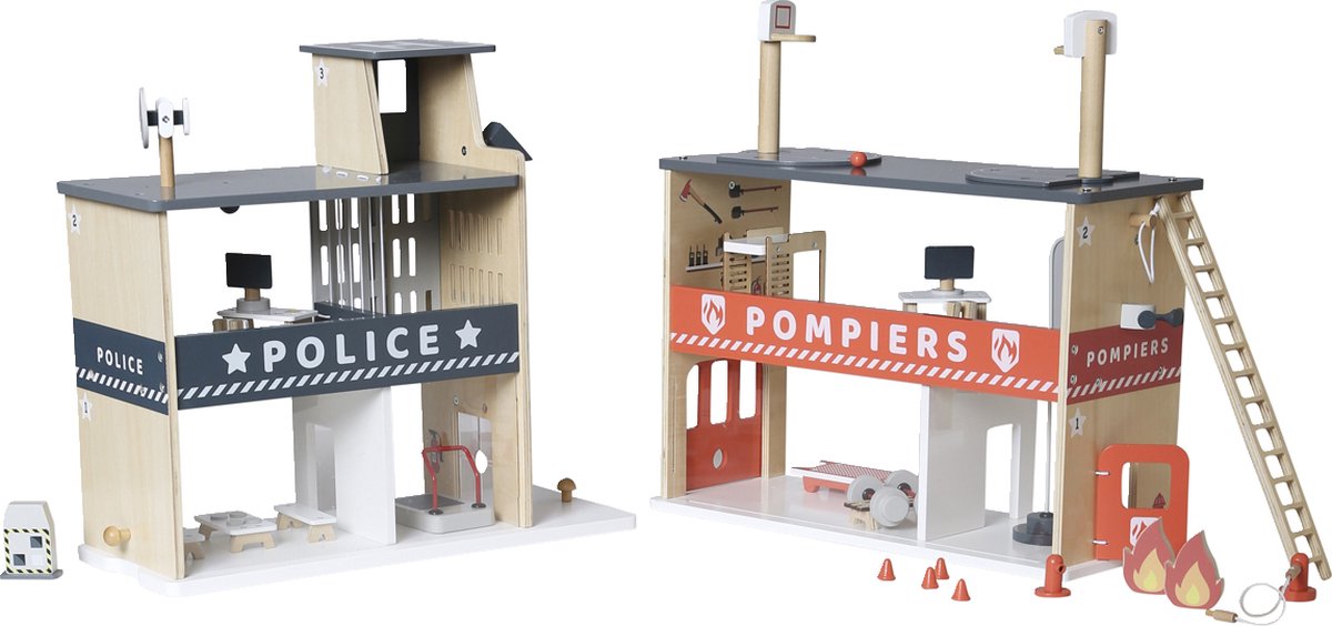 Vertbaudet Hulpverleningscentrum politiebureau + brandweerkazerne in FSC® hout